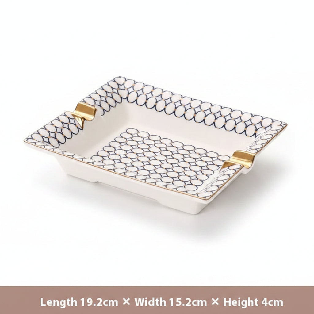 Large Ceramic Ashtray Fashion Cigar Home Bar.